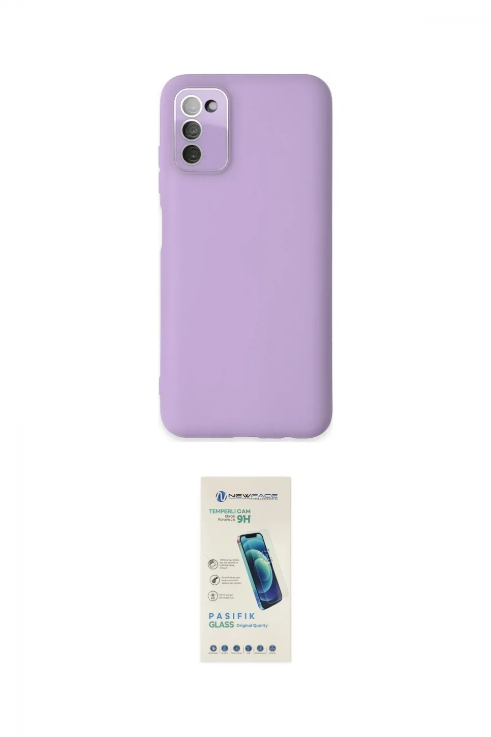 ieg™ Galaxy A03S Kılıf Çekirdek Modern Serisi - Şeffaf Pasifik Cam Ekran Koruyucu