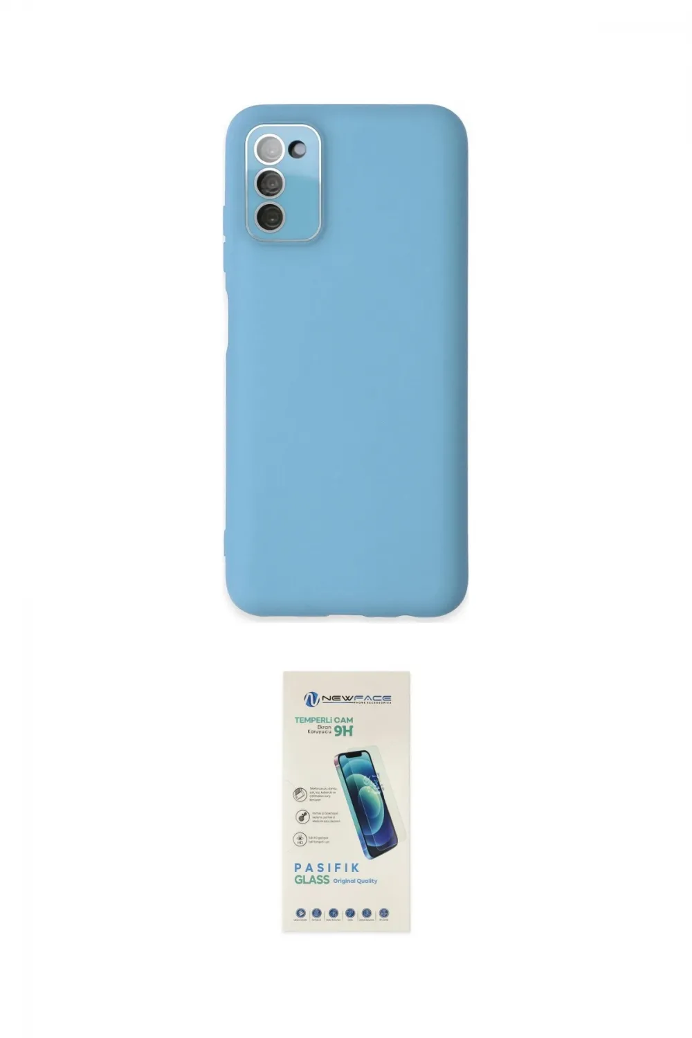 ieg™ Galaxy A03S Kılıf Çekirdek Modern Serisi - Şeffaf Pasifik Cam Ekran Koruyucu