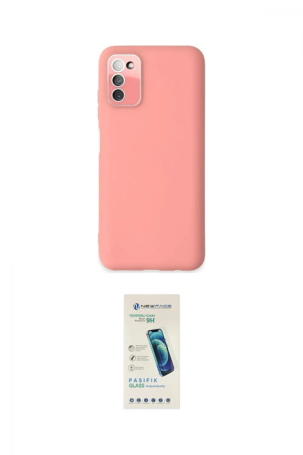 ieg™ Galaxy A03S Kılıf Çekirdek Modern Serisi - Şeffaf Pasifik Cam Ekran Koruyucu
