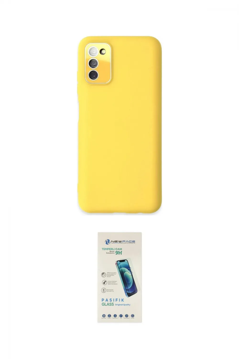 ieg™ Galaxy A03S Kılıf Çekirdek Modern Serisi - Şeffaf Pasifik Cam Ekran Koruyucu