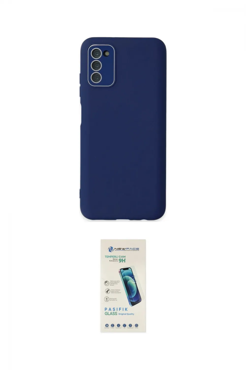 ieg™ Galaxy A03S Kılıf Çekirdek Modern Serisi - Şeffaf Pasifik Cam Ekran Koruyucu