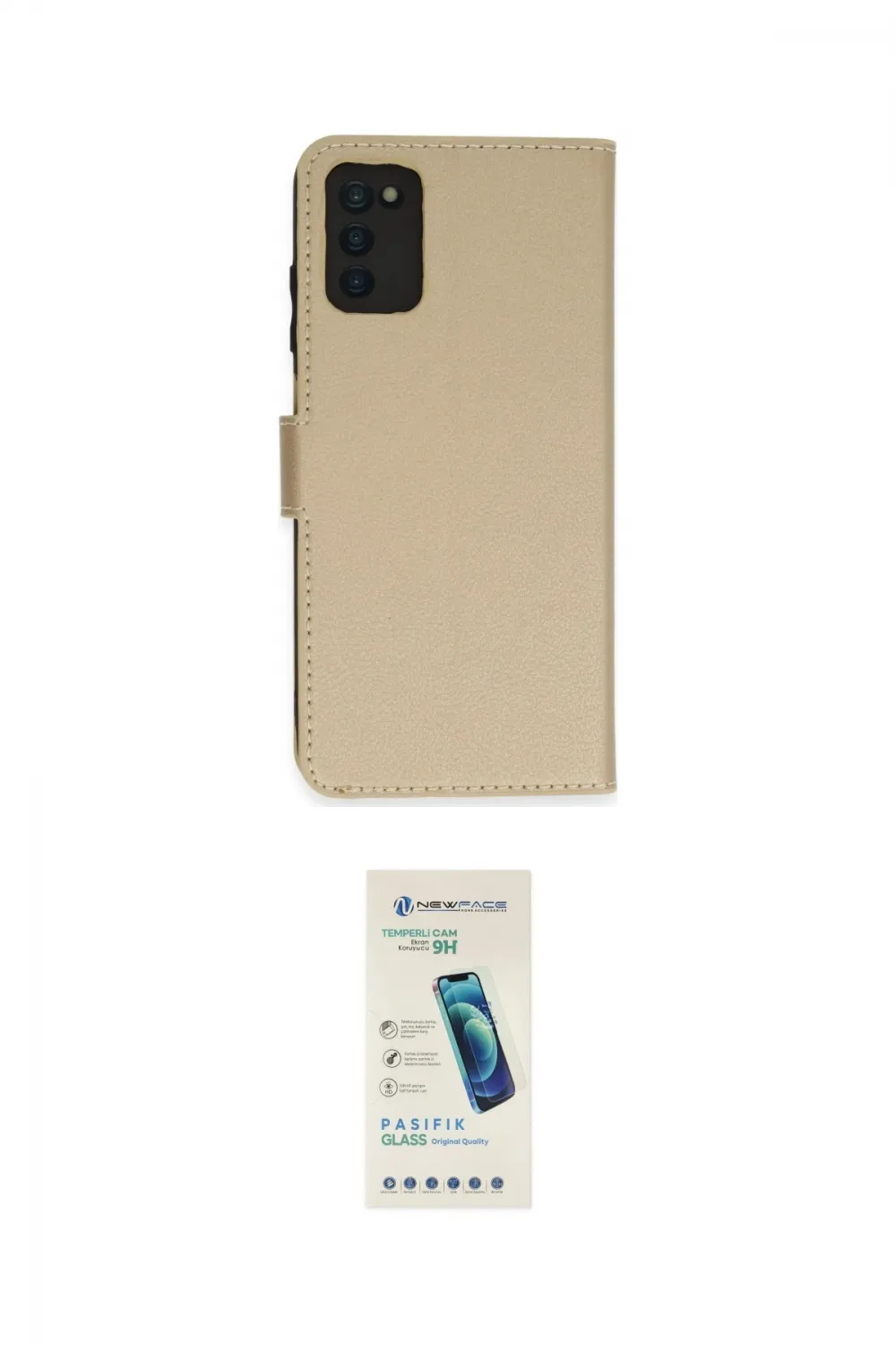 ieg™ Galaxy A03S Kılıf Siluet Işık Serisi - Şeffaf Pasifik Cam Ekran Koruyucu