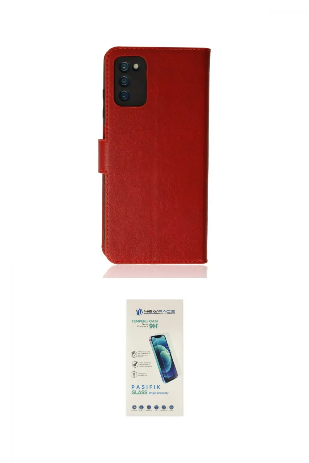 ieg™ Galaxy A03S Kılıf Siluet Işık Serisi - Şeffaf Pasifik Cam Ekran Koruyucu