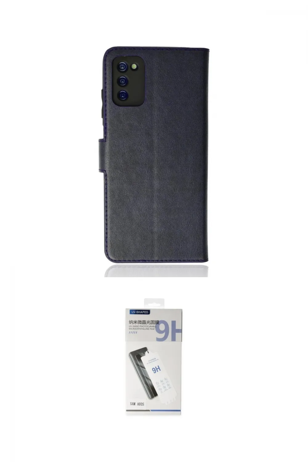 ieg™ Galaxy A03S Kılıf Siluet Işık Serisi - Şeffaf Uv Polymer Nano Ekran Koruyucu