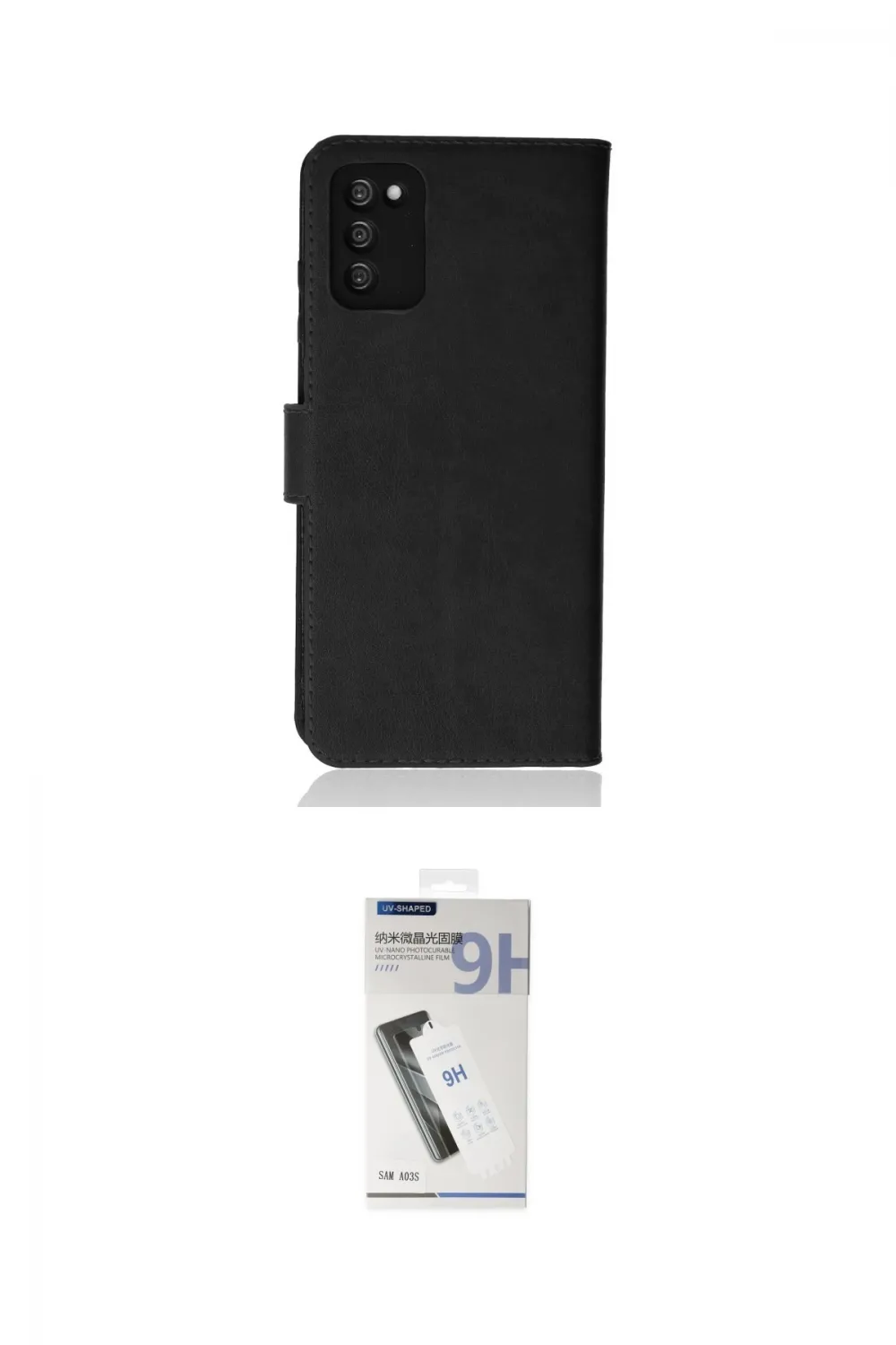 ieg™ Galaxy A03S Kılıf Siluet Işık Serisi - Şeffaf Uv Polymer Nano Ekran Koruyucu
