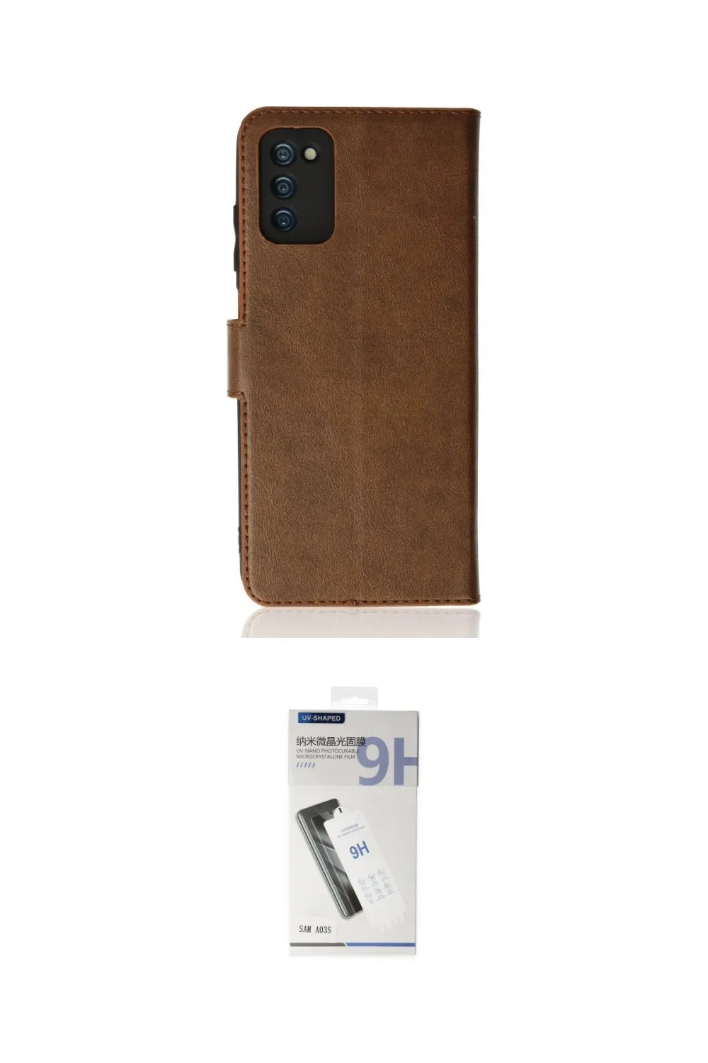ieg™ Galaxy A03S Kılıf Siluet Işık Serisi - Şeffaf Uv Polymer Nano Ekran Koruyucu