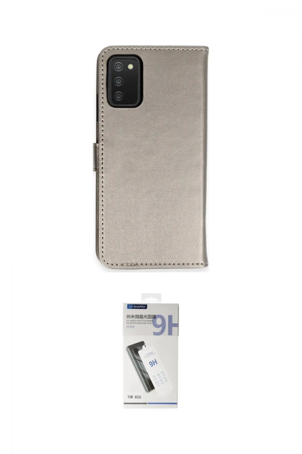 ieg™ Galaxy A03S Kılıf Siluet Işık Serisi - Şeffaf Uv Polymer Nano Ekran Koruyucu