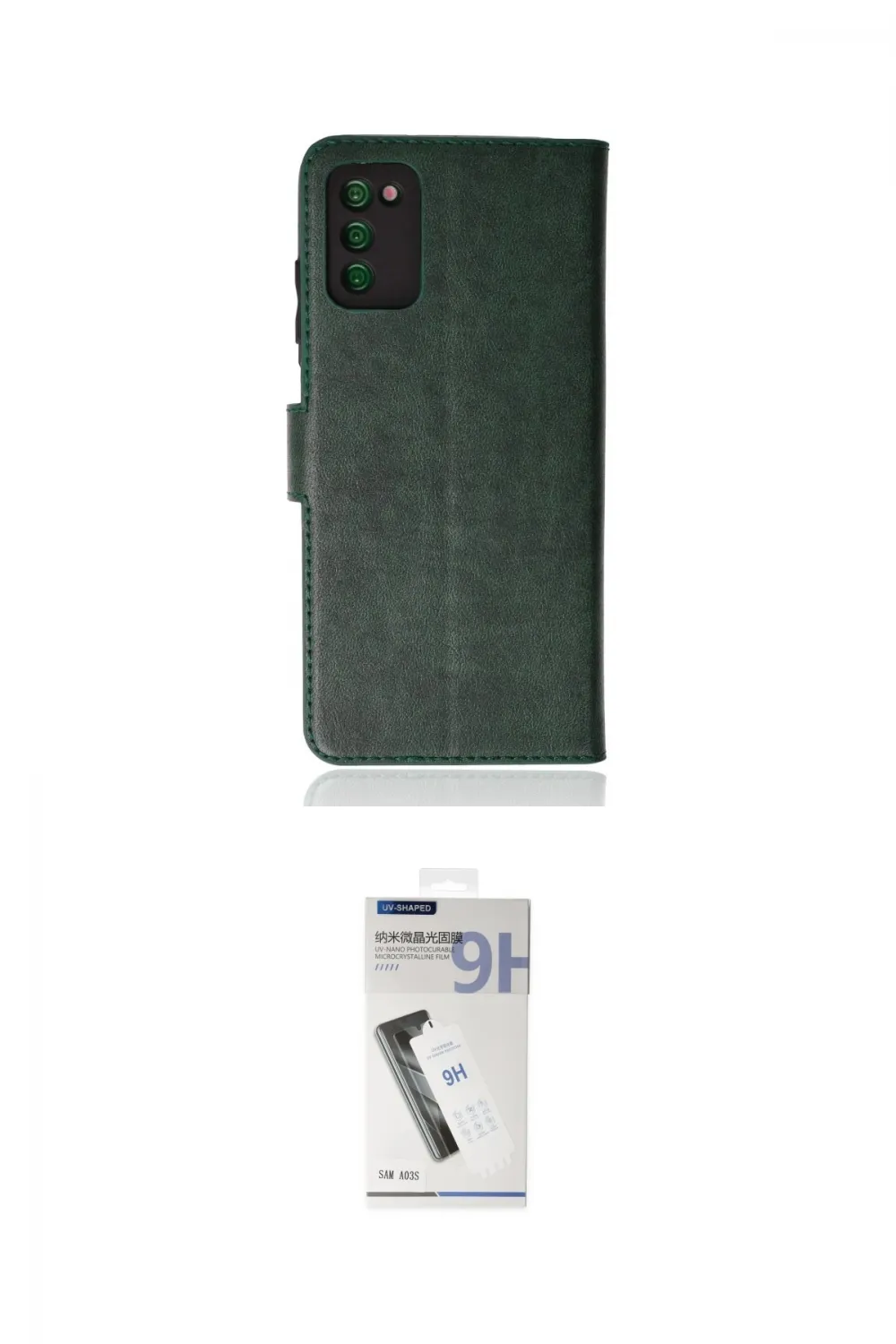ieg™ Galaxy A03S Kılıf Siluet Işık Serisi - Şeffaf Uv Polymer Nano Ekran Koruyucu