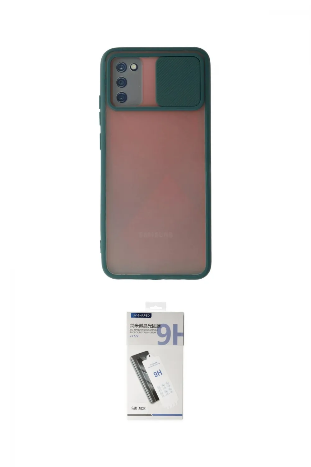ieg™ Galaxy A03S Kılıf Vadi Çizgi - Şeffaf Uv Polymer Nano Ekran Koruyucu