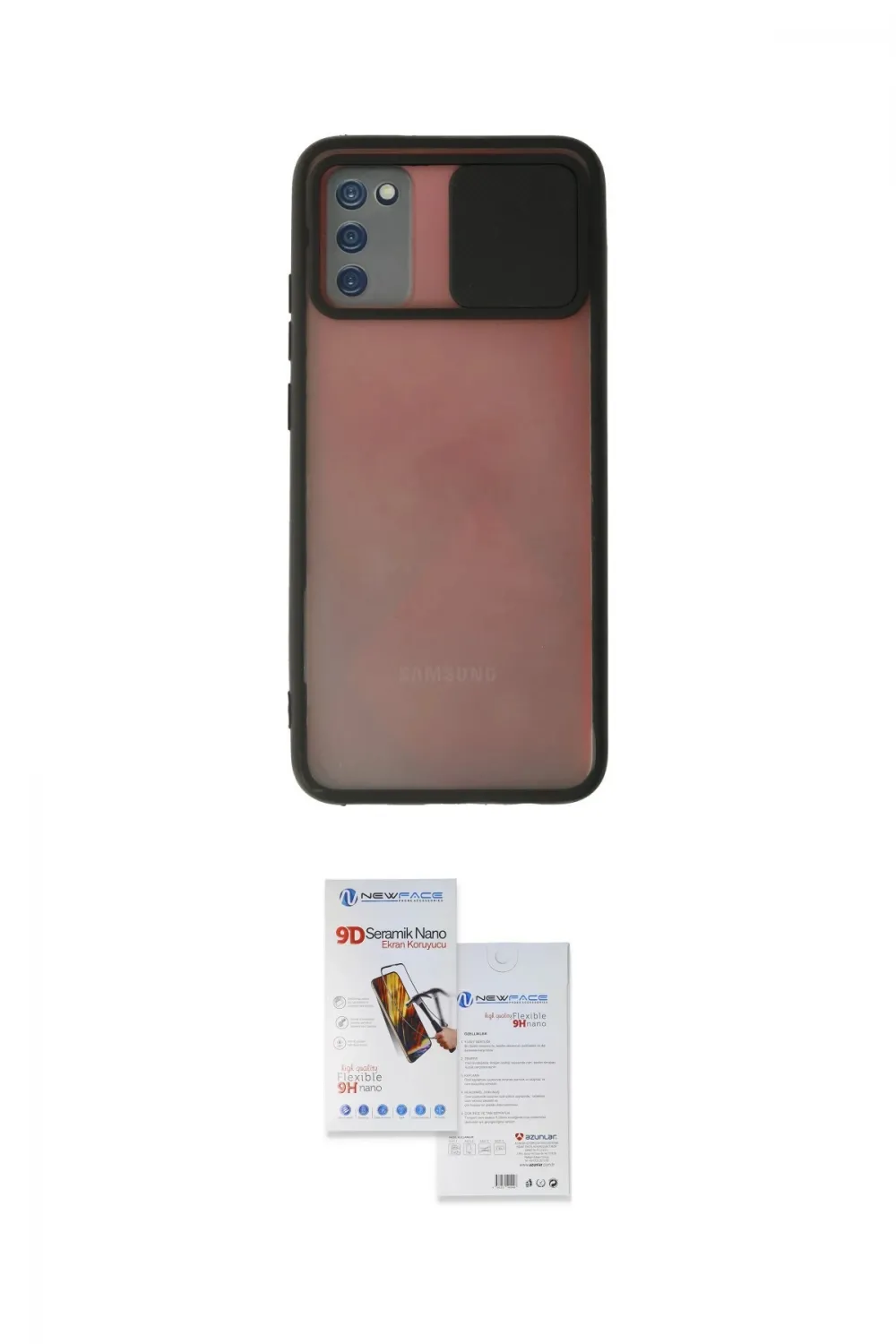 ieg™ Galaxy A03S Kılıf Vadi Çizgi - Siyah Seramik Nano Ekran Koruyucu