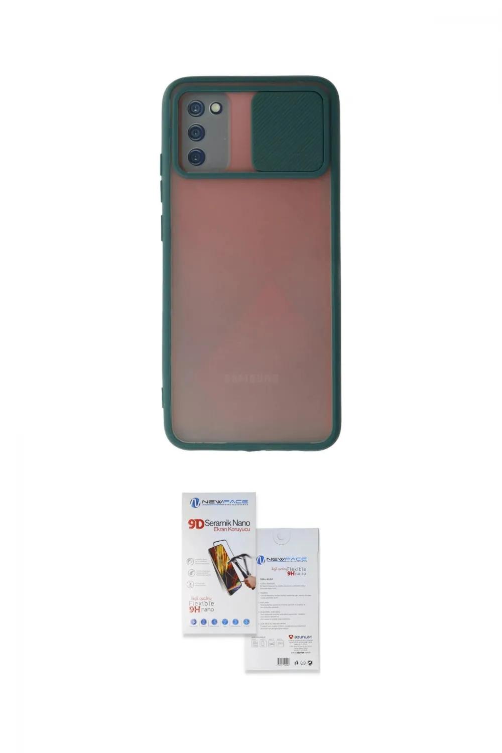ieg™ Galaxy A03S Kılıf Vadi Çizgi - Siyah Seramik Nano Ekran Koruyucu
