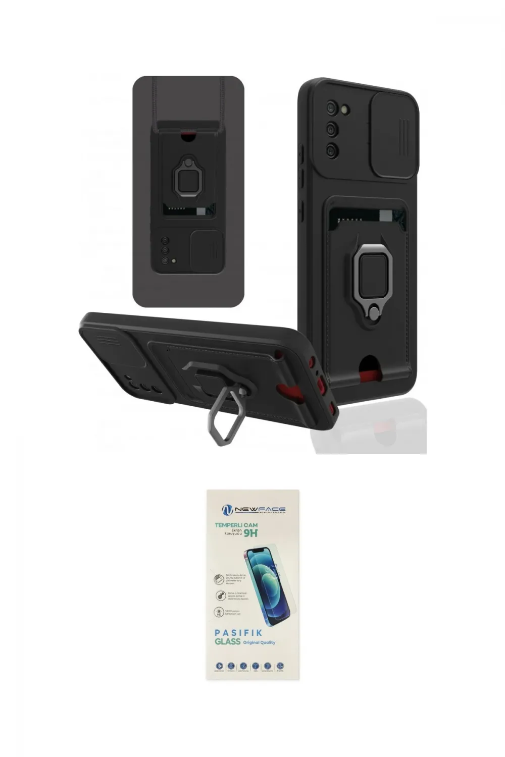 ieg™ Galaxy A03S Kılıf Vadi Form Prime - Şeffaf Pasifik Cam Ekran Koruyucu