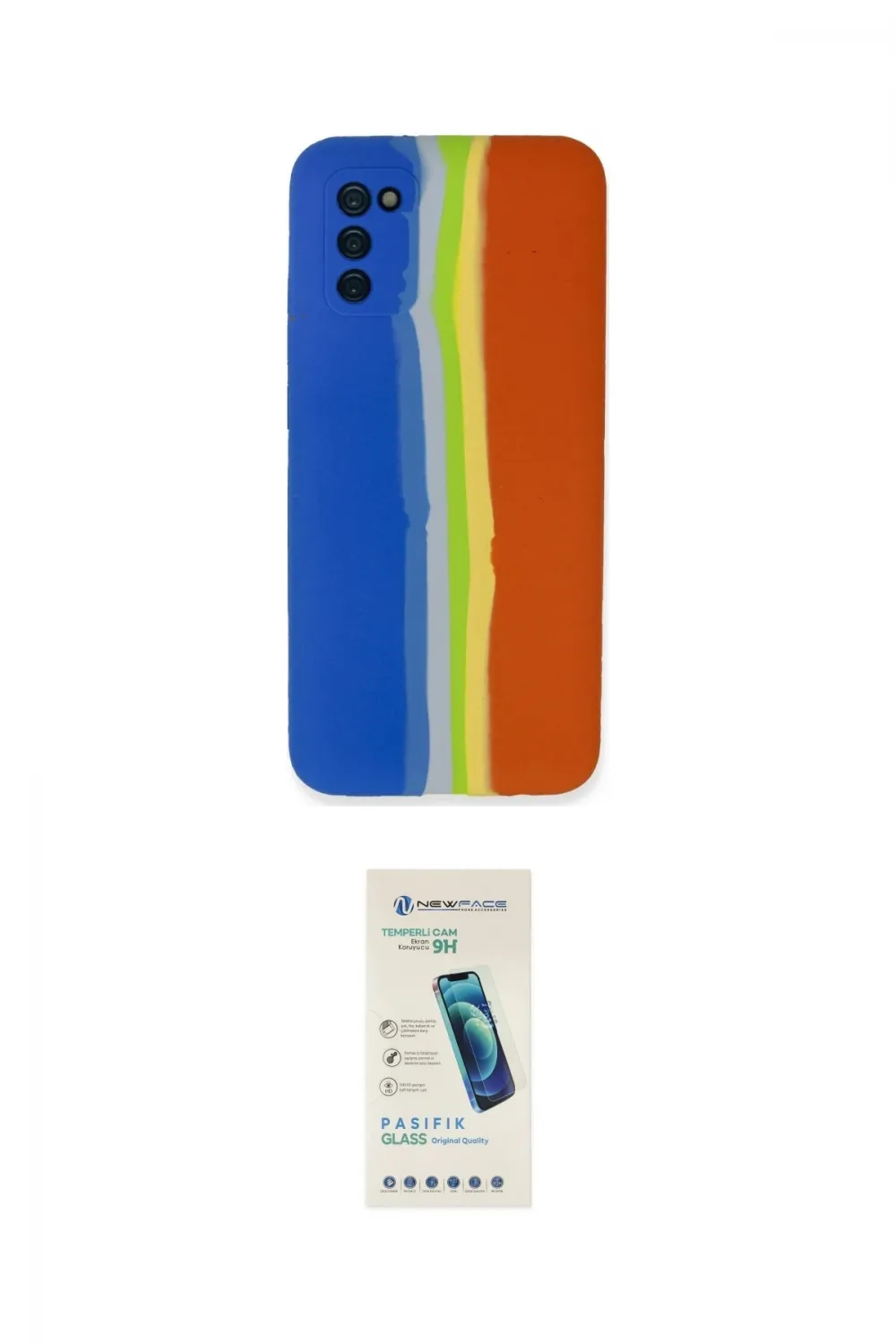 ieg™ Galaxy A03S Kılıf Yadigar Çizgi - Şeffaf Pasifik Cam Ekran Koruyucu