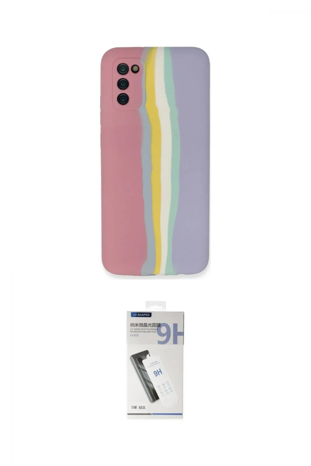 ieg™ Galaxy A03S Kılıf Yadigar Çizgi - Şeffaf Uv Polymer Nano Ekran Koruyucu