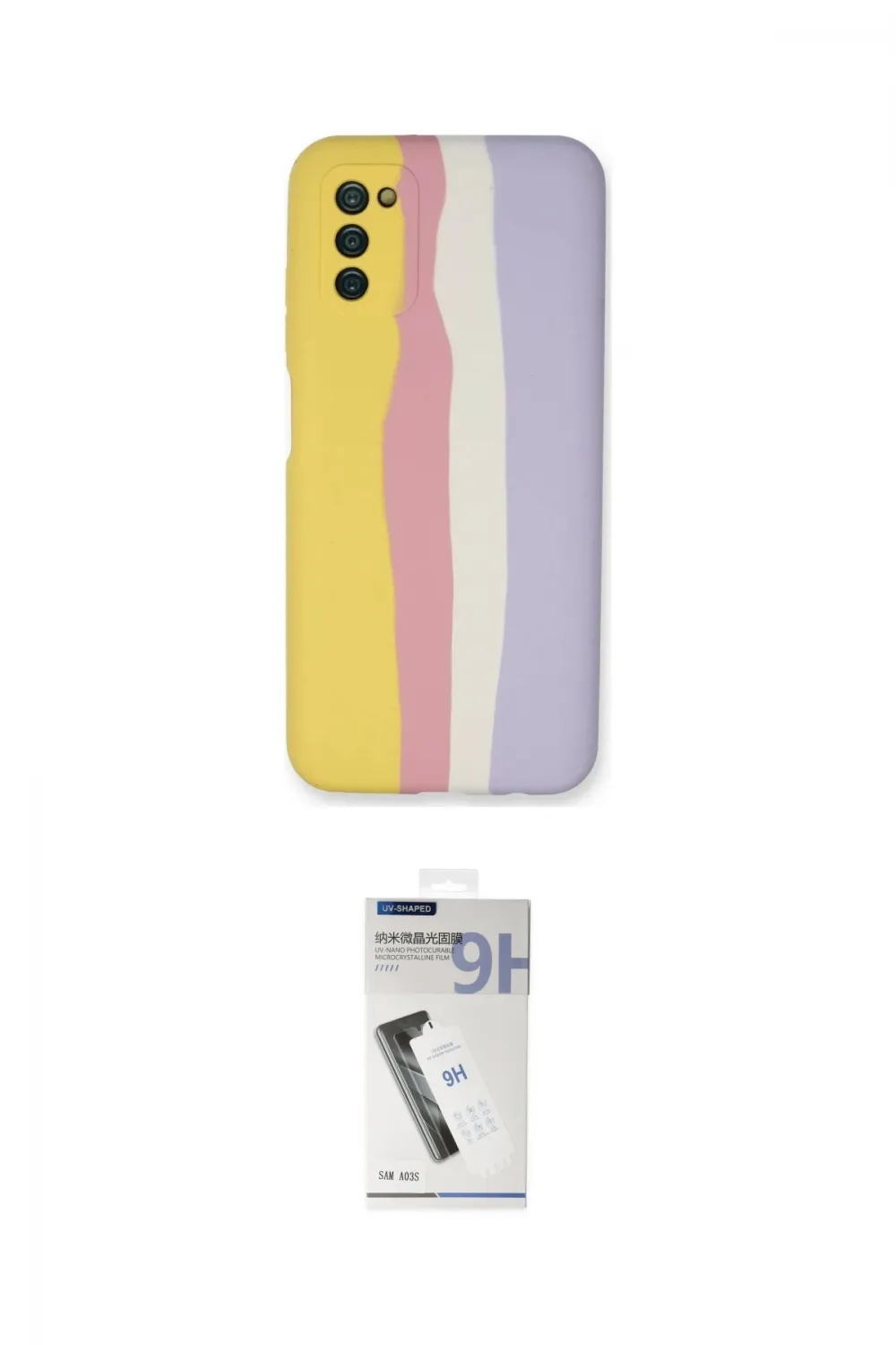 ieg™ Galaxy A03S Kılıf Yadigar Çizgi - Şeffaf Uv Polymer Nano Ekran Koruyucu