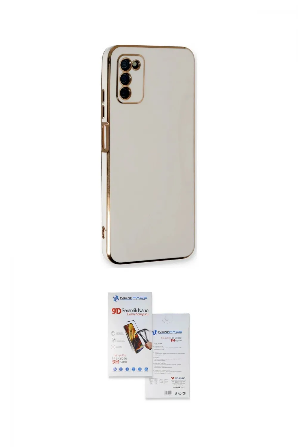 ieg™ Galaxy A03S Kılıf Yankı Serisi - Siyah Seramik Nano Ekran Koruyucu