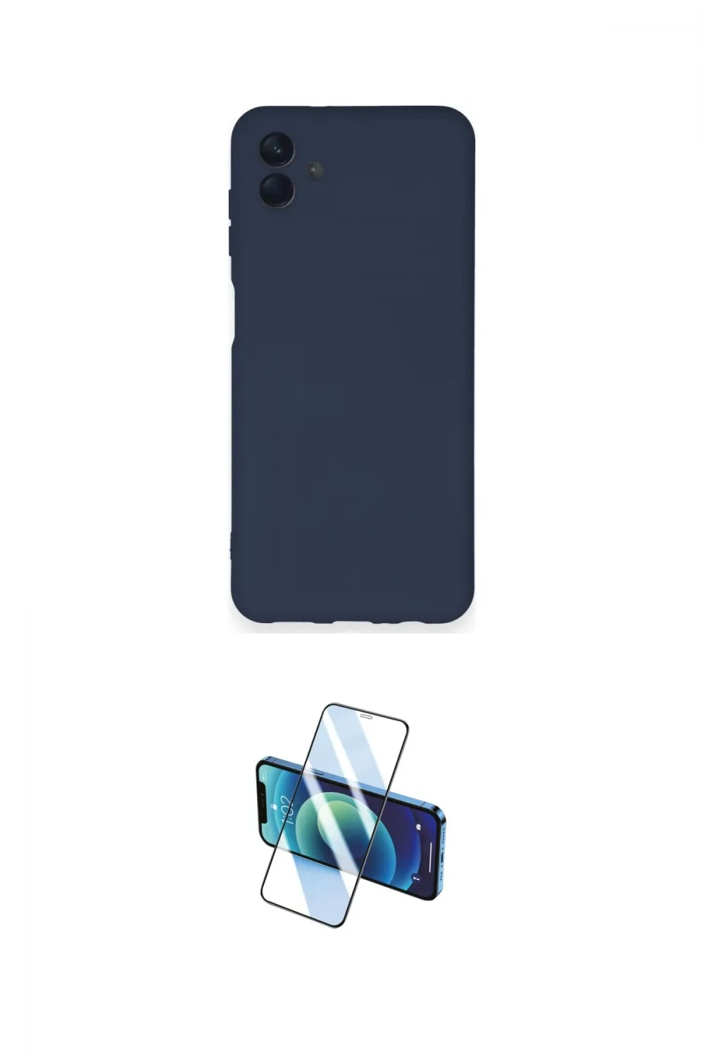 ieg™ Galaxy A04 Kılıf Ahenk Serisi - Siyah 3D Antistatik Cam Ekran Koruyucu
