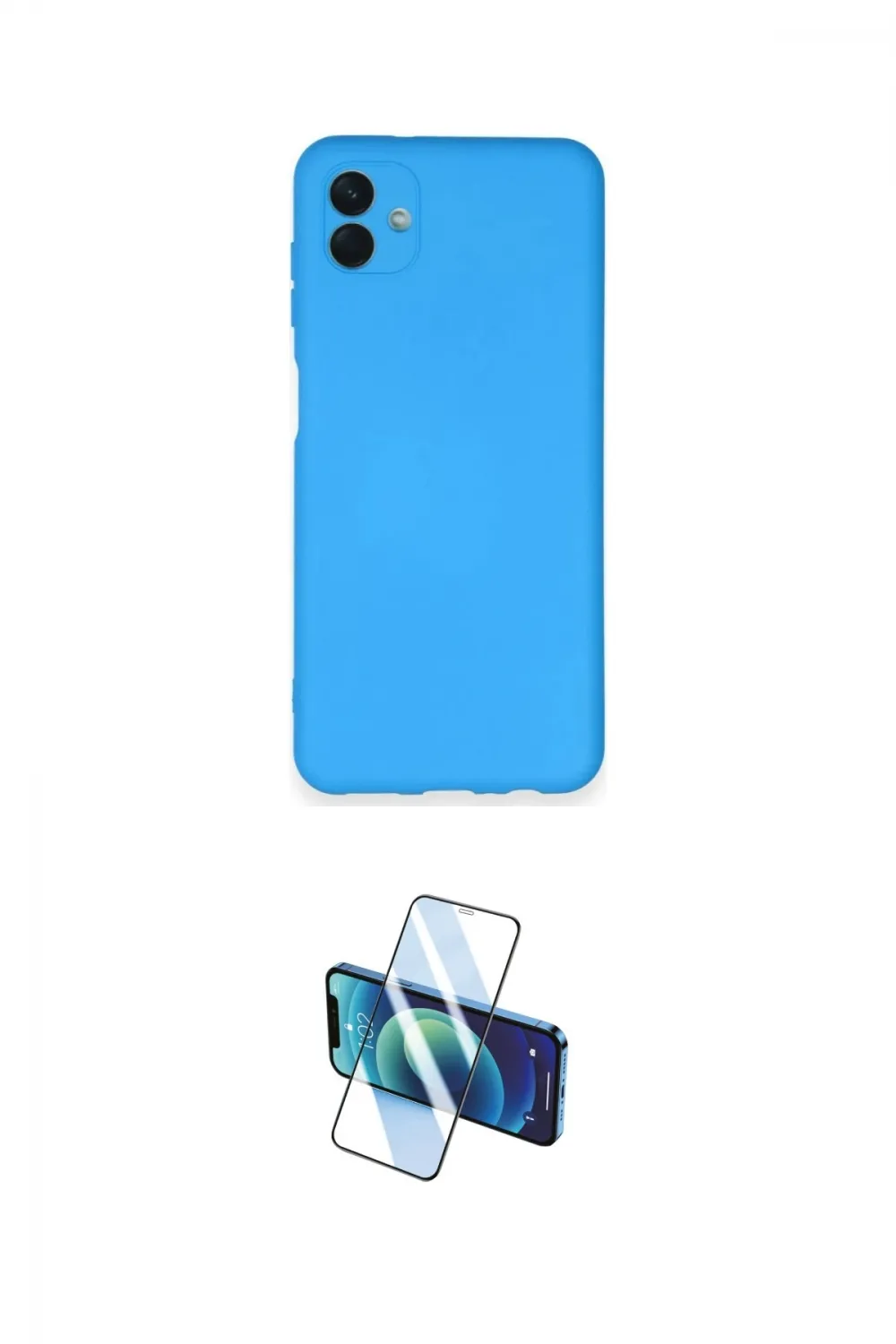 ieg™ Galaxy A04 Kılıf Ahenk Serisi - Siyah 3D Antistatik Cam Ekran Koruyucu