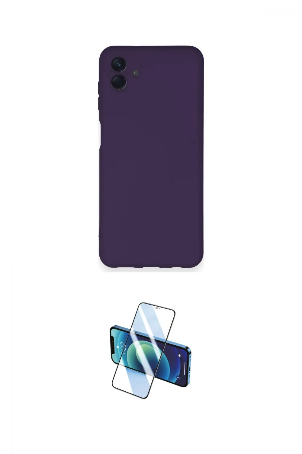 ieg™ Galaxy A04 Kılıf Ahenk Serisi - Siyah 3D Antistatik Cam Ekran Koruyucu