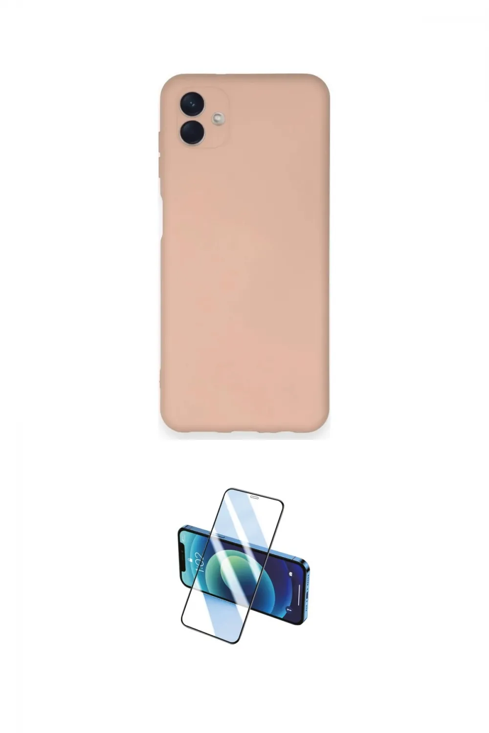 ieg™ Galaxy A04 Kılıf Ahenk Serisi - Siyah 3D Antistatik Cam Ekran Koruyucu