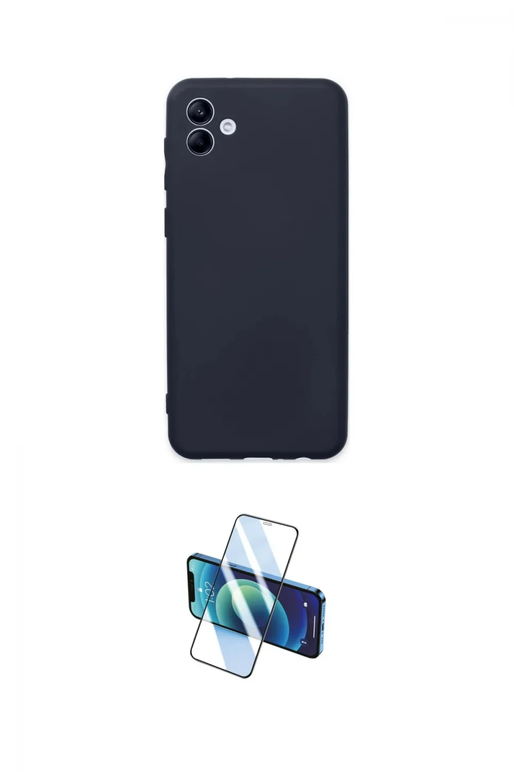 ieg™ Galaxy A04 Kılıf Kozmos Yansıma Özel Seri - Siyah 3D Antistatik Cam Ekran Koruyucu
