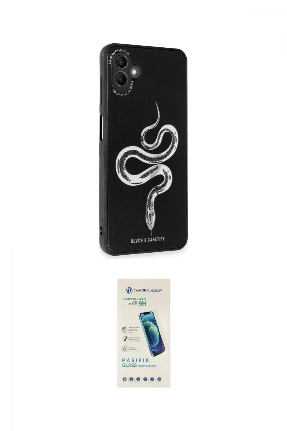 ieg™ Galaxy A04 Kılıf Odak Klasik Serisi - Şeffaf Pasifik Cam Ekran Koruyucu