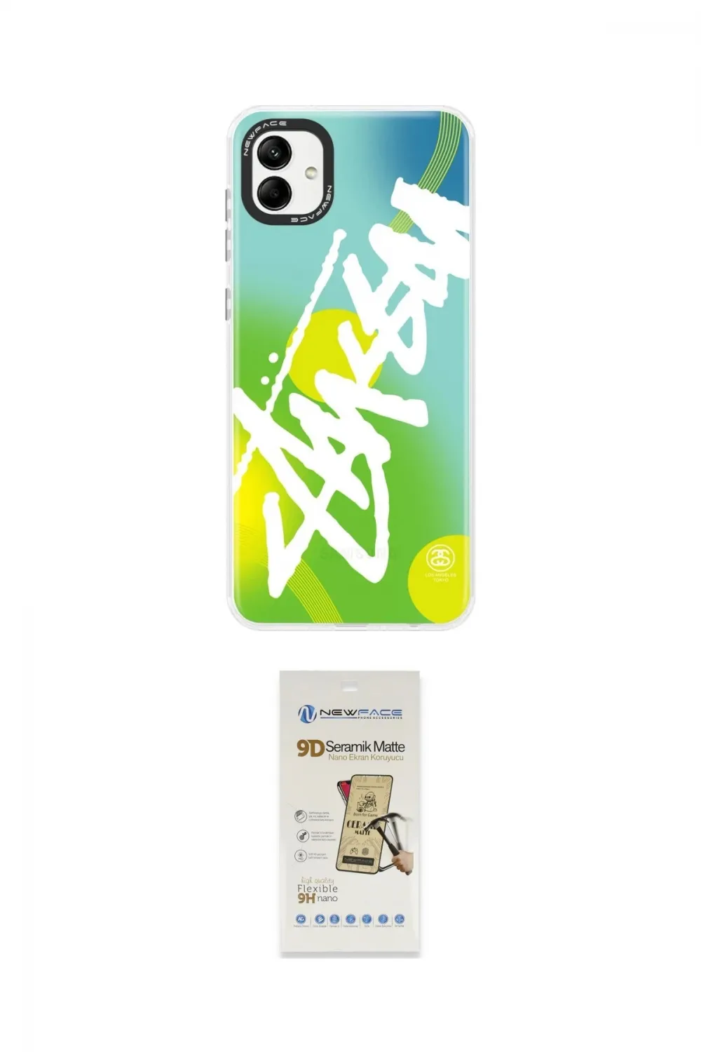 ieg™ Galaxy A04 Kılıf Siluet Çizgi Koleksiyonu - Siyah Mat Seramik Nano Ekran Koruyucu