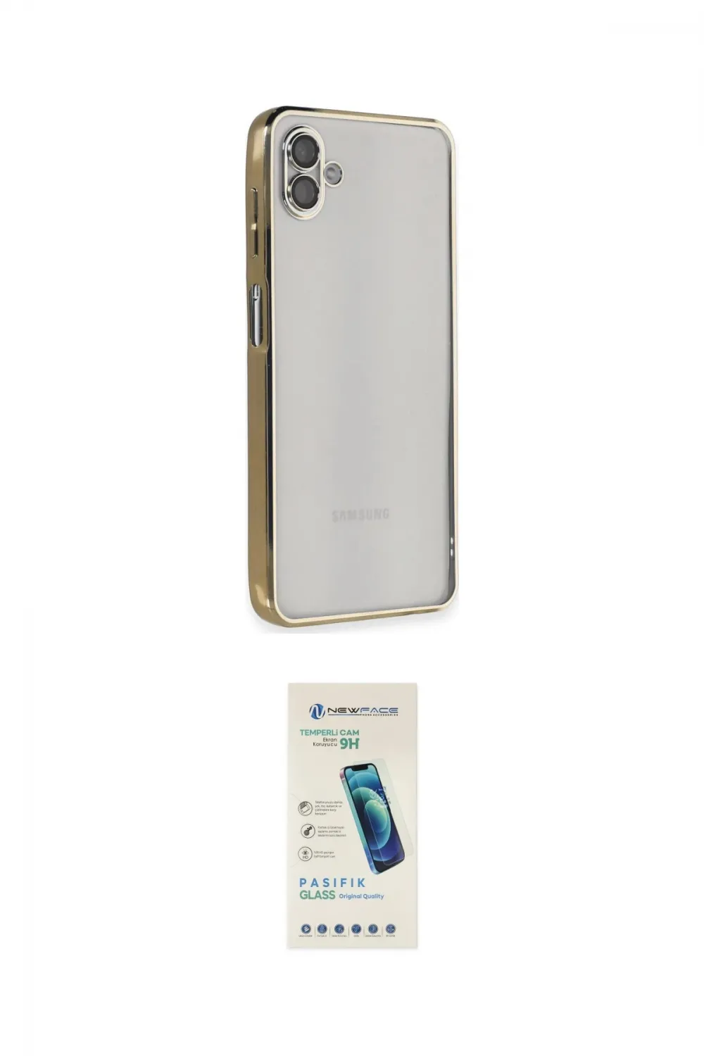 ieg™ Galaxy A04 Kılıf Vadi Minimal - Şeffaf Pasifik Cam Ekran Koruyucu