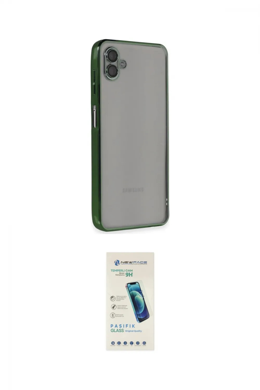 ieg™ Galaxy A04 Kılıf Vadi Minimal - Şeffaf Pasifik Cam Ekran Koruyucu