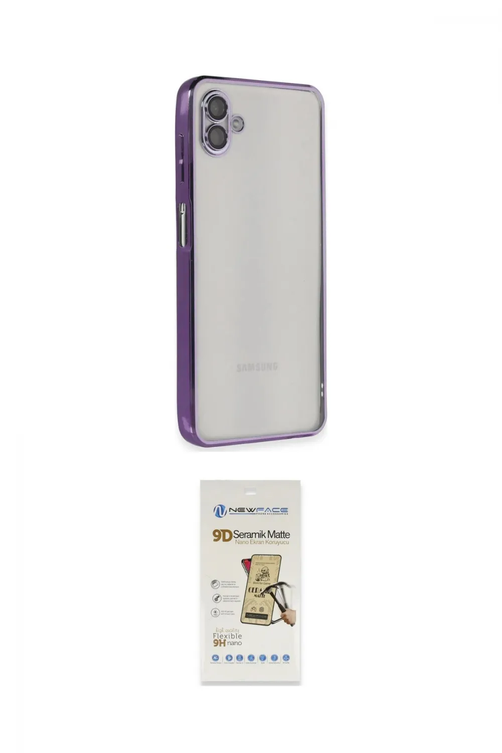 ieg™ Galaxy A04 Kılıf Vadi Minimal - Siyah Mat Seramik Nano Ekran Koruyucu