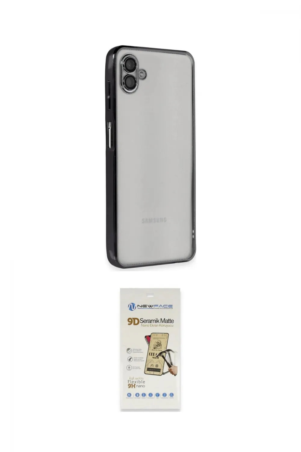 ieg™ Galaxy A04 Kılıf Vadi Minimal - Siyah Mat Seramik Nano Ekran Koruyucu