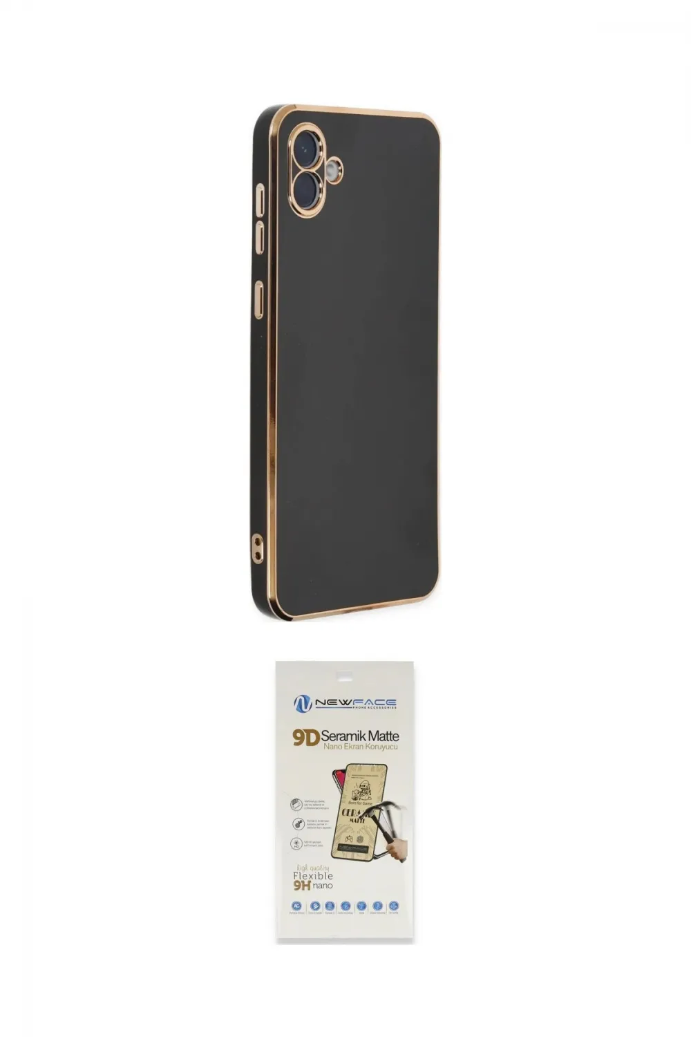 ieg™ Galaxy A04 Kılıf Yankı Serisi - Siyah Mat Seramik Nano Ekran Koruyucu