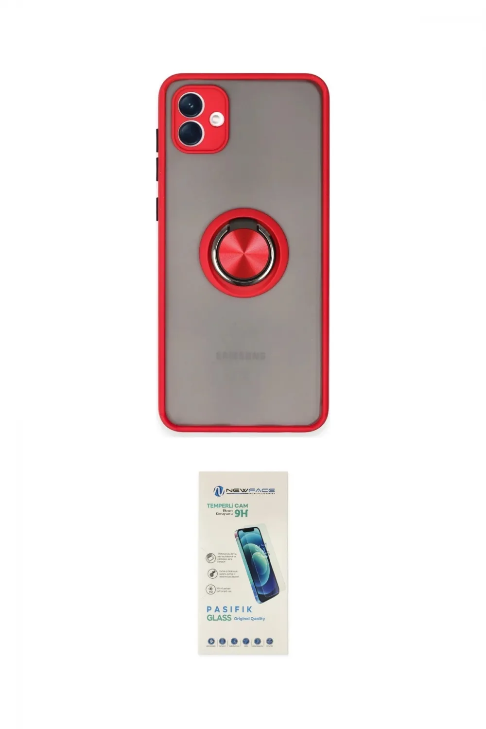 ieg™ Galaxy A04 Kılıf Yörünge Çizgi - Şeffaf Pasifik Cam Ekran Koruyucu