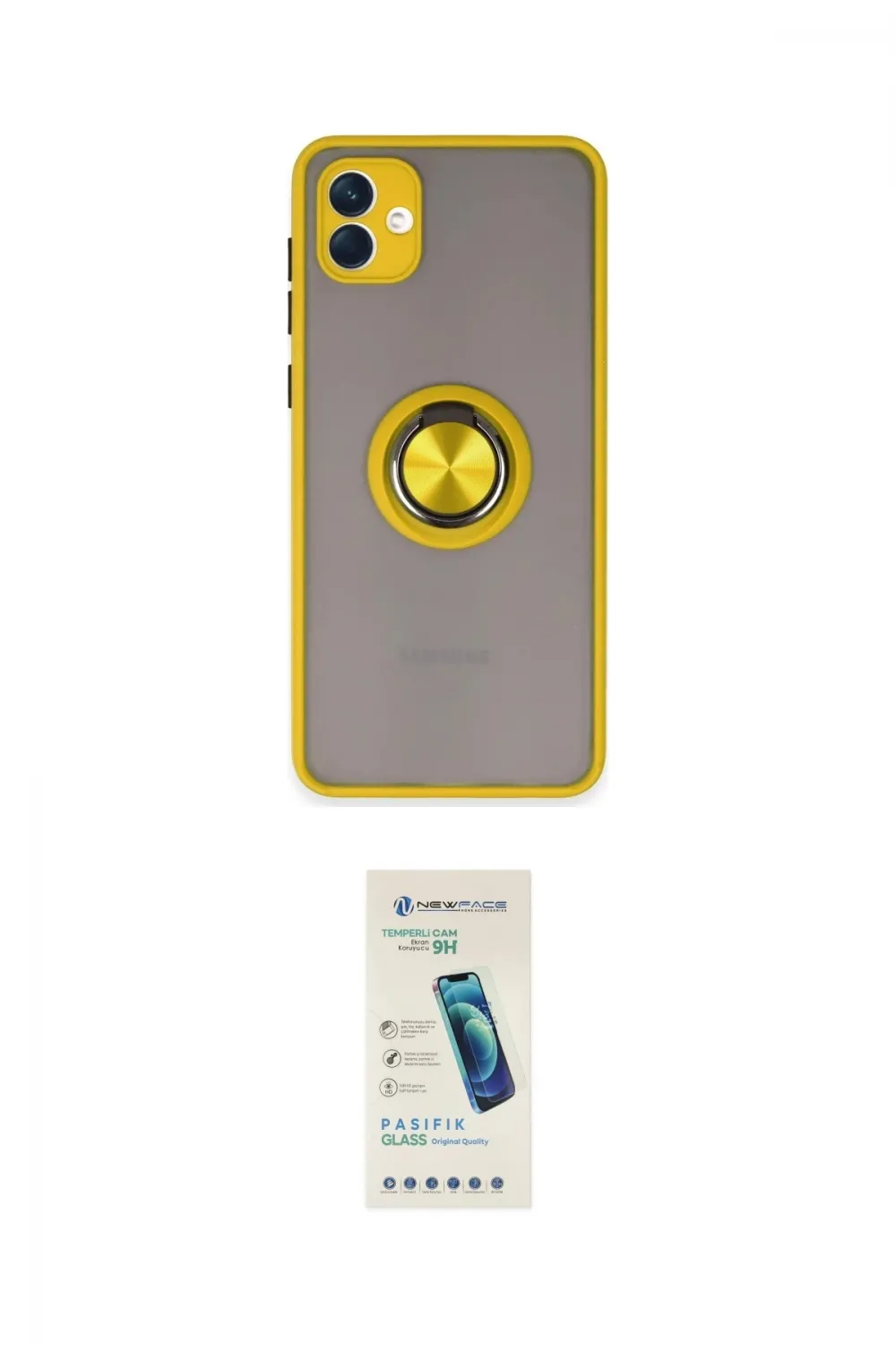 ieg™ Galaxy A04 Kılıf Yörünge Çizgi - Şeffaf Pasifik Cam Ekran Koruyucu