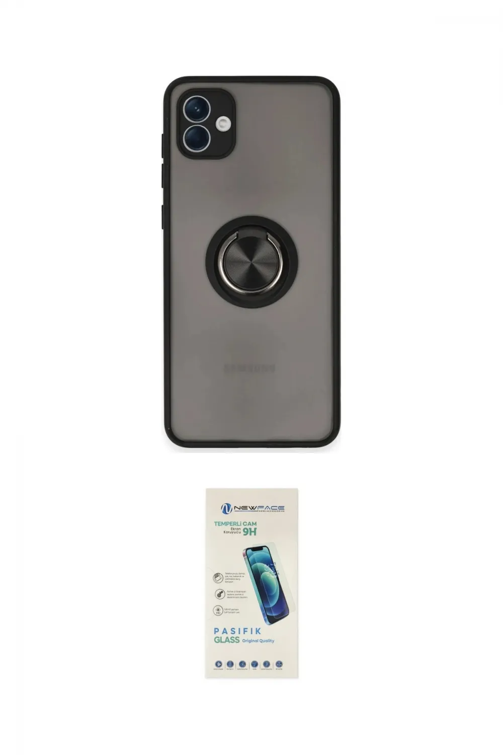 ieg™ Galaxy A04 Kılıf Yörünge Çizgi - Şeffaf Pasifik Cam Ekran Koruyucu