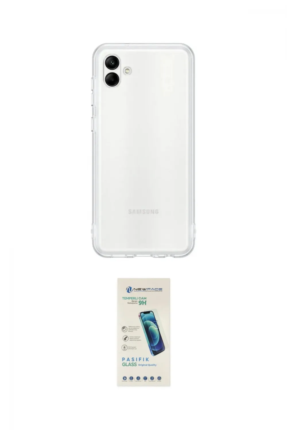 ieg™ Galaxy A04 Kılıf Zirve Doku - Şeffaf Pasifik Cam Ekran Koruyucu