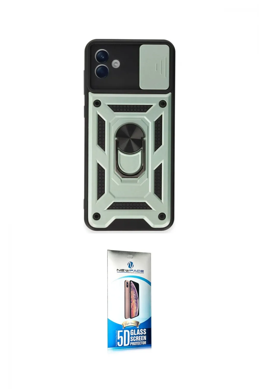 ieg™ Galaxy A04E Kılıf Ahenk Klasik - Siyah 5D Eko Cam Ekran Koruyucu