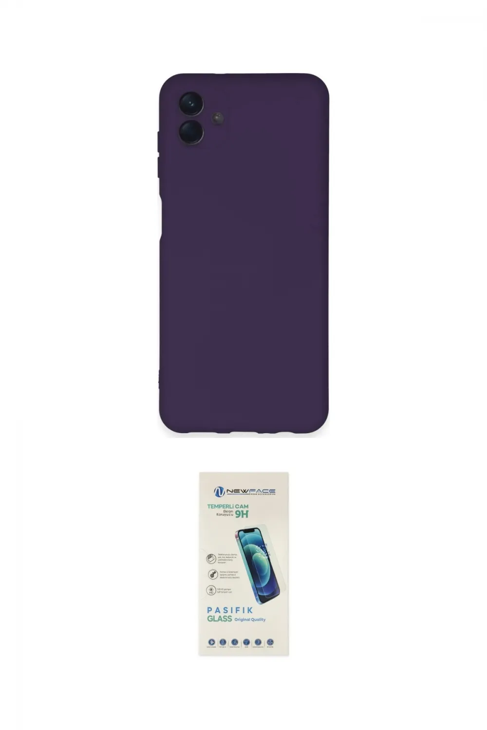ieg™ Galaxy A04E Kılıf Ahenk Serisi - Şeffaf Pasifik Cam Ekran Koruyucu
