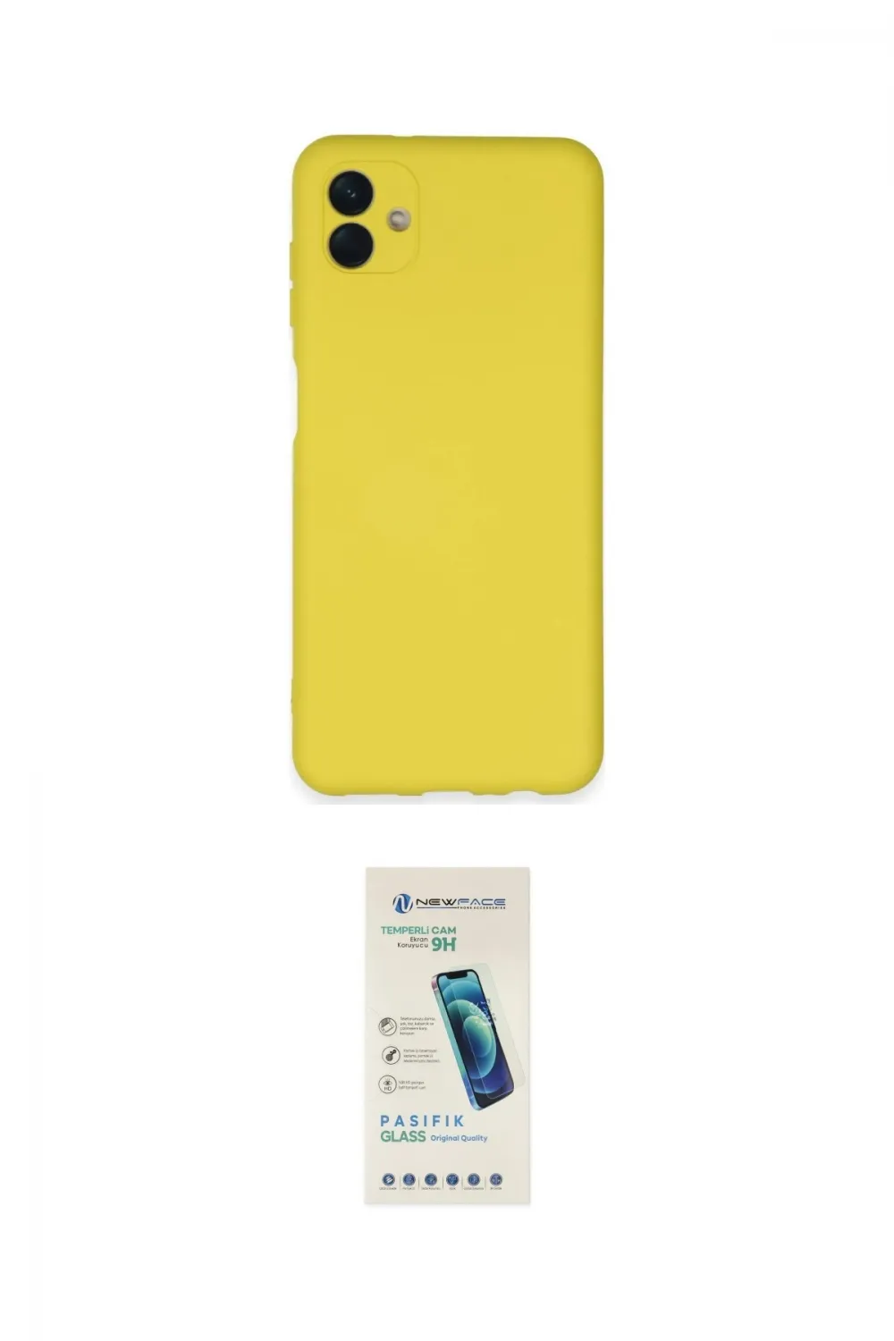 ieg™ Galaxy A04E Kılıf Ahenk Serisi - Şeffaf Pasifik Cam Ekran Koruyucu