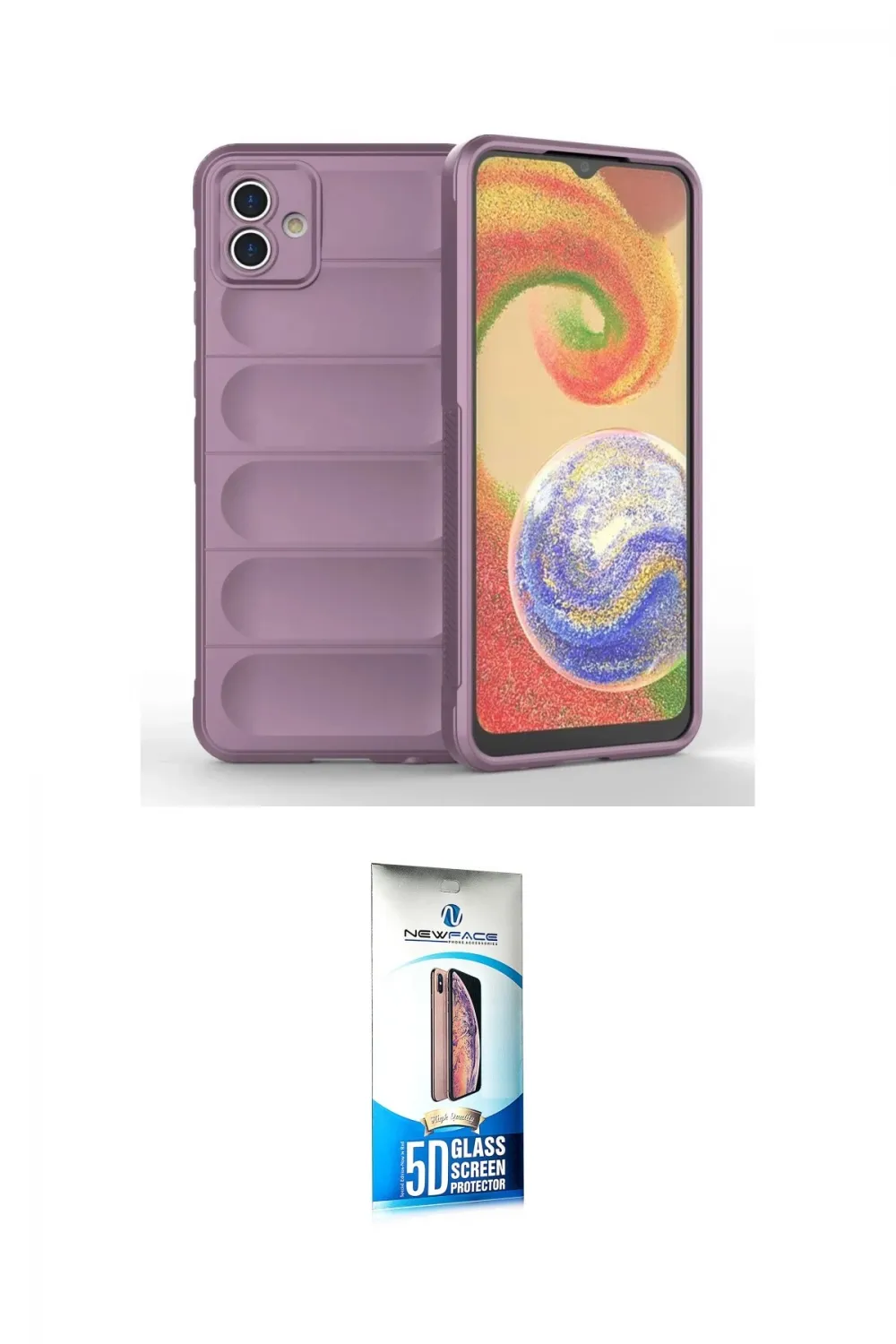 ieg™ Galaxy A04E Kılıf Atlas Koleksiyonu - Siyah 5D Eko Cam Ekran Koruyucu