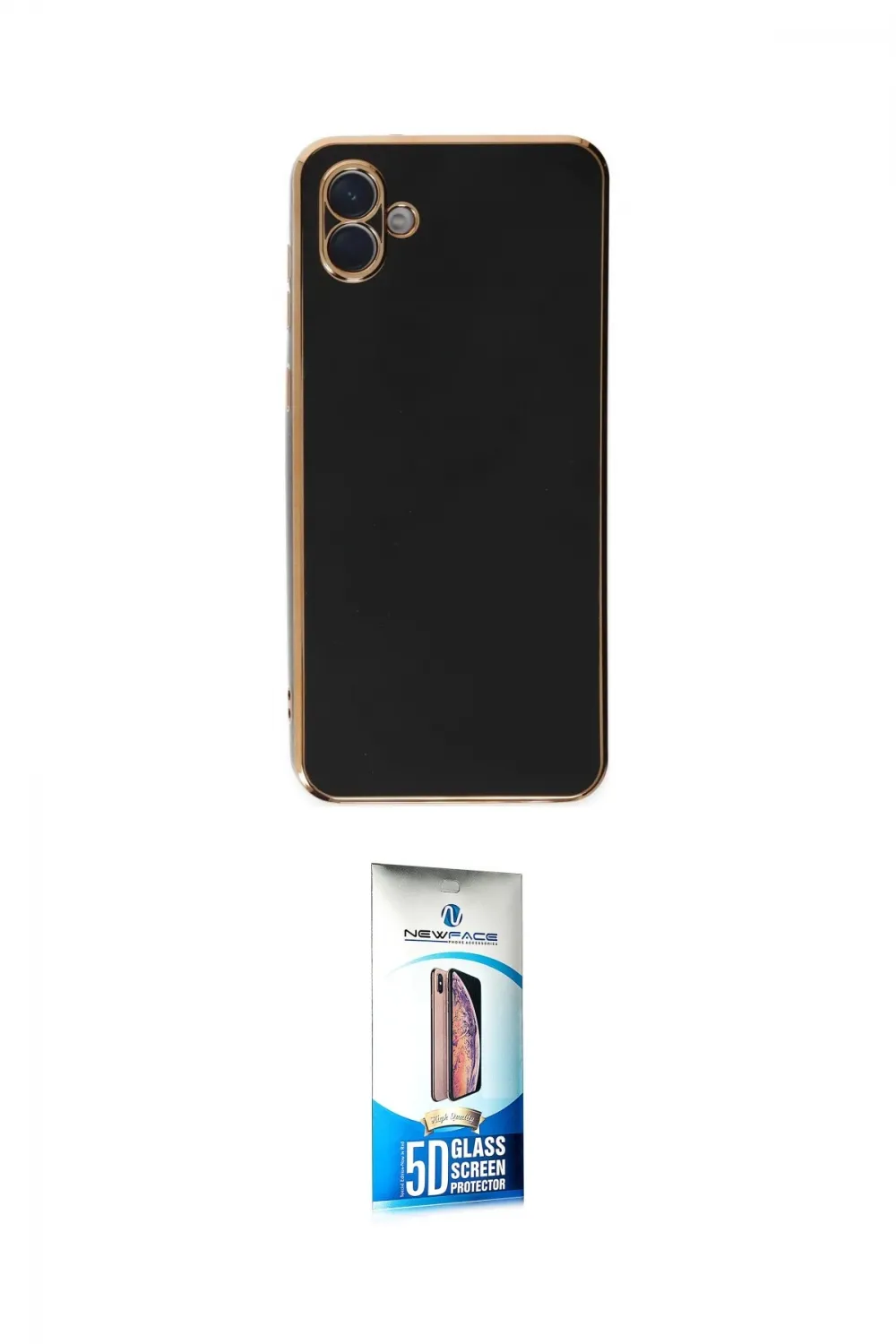 ieg™ Galaxy A04E Kılıf Yankı Serisi - Siyah 5D Eko Cam Ekran Koruyucu