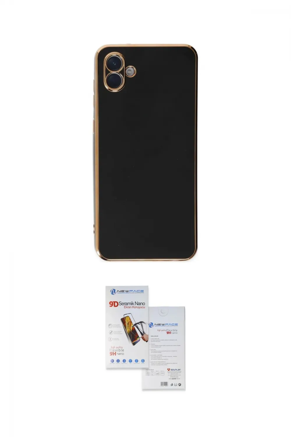 ieg™ Galaxy A04E Kılıf Yankı Serisi - Siyah Seramik Nano Ekran Koruyucu