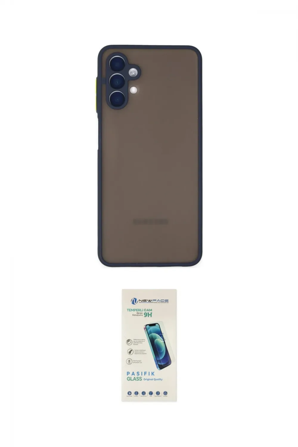 ieg™ Galaxy A04S Kılıf Ahenk Çizgi Serisi - Şeffaf Pasifik Cam Ekran Koruyucu