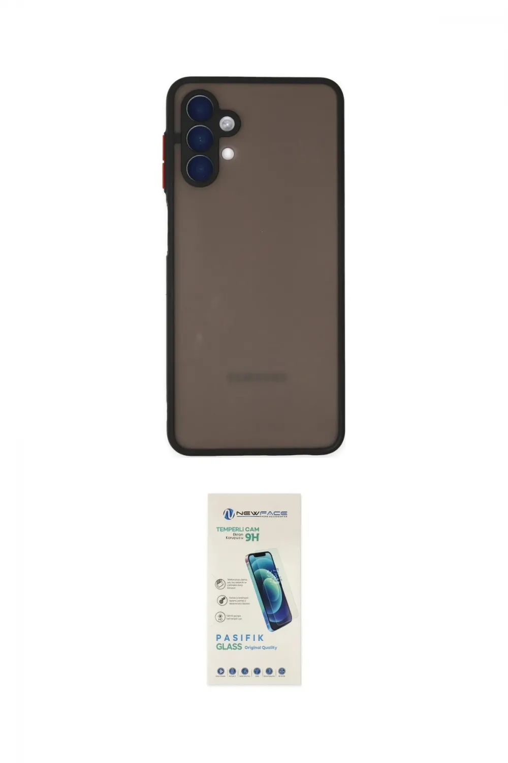 ieg™ Galaxy A04S Kılıf Ahenk Çizgi Serisi - Şeffaf Pasifik Cam Ekran Koruyucu