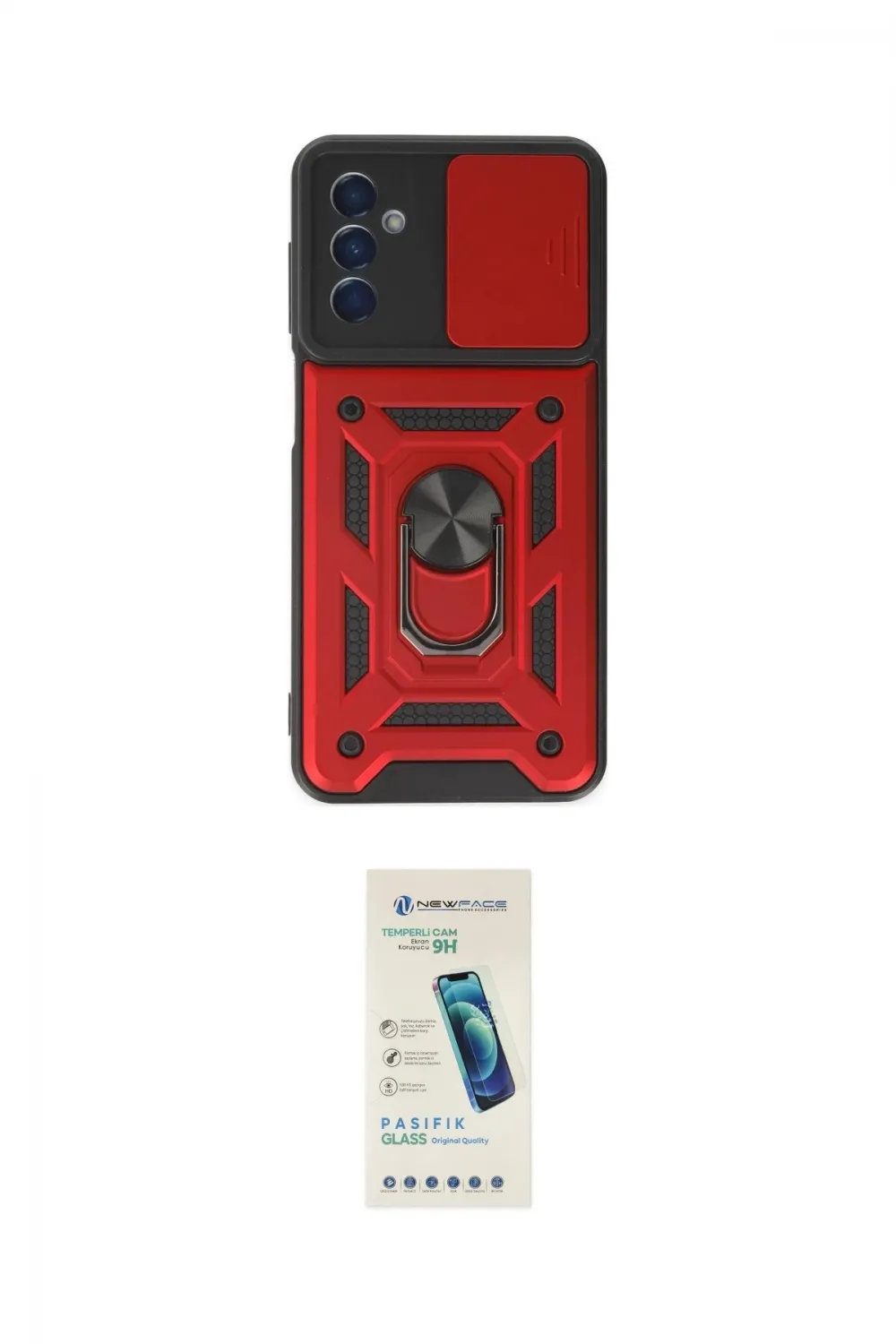 ieg™ Galaxy A04S Kılıf Ahenk Klasik - Şeffaf Pasifik Cam Ekran Koruyucu