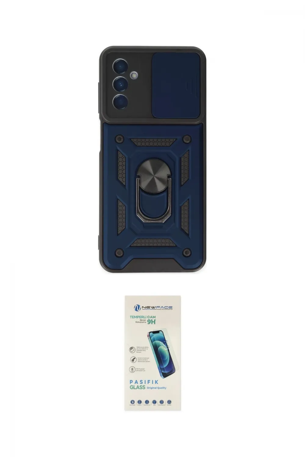 ieg™ Galaxy A04S Kılıf Ahenk Klasik - Şeffaf Pasifik Cam Ekran Koruyucu