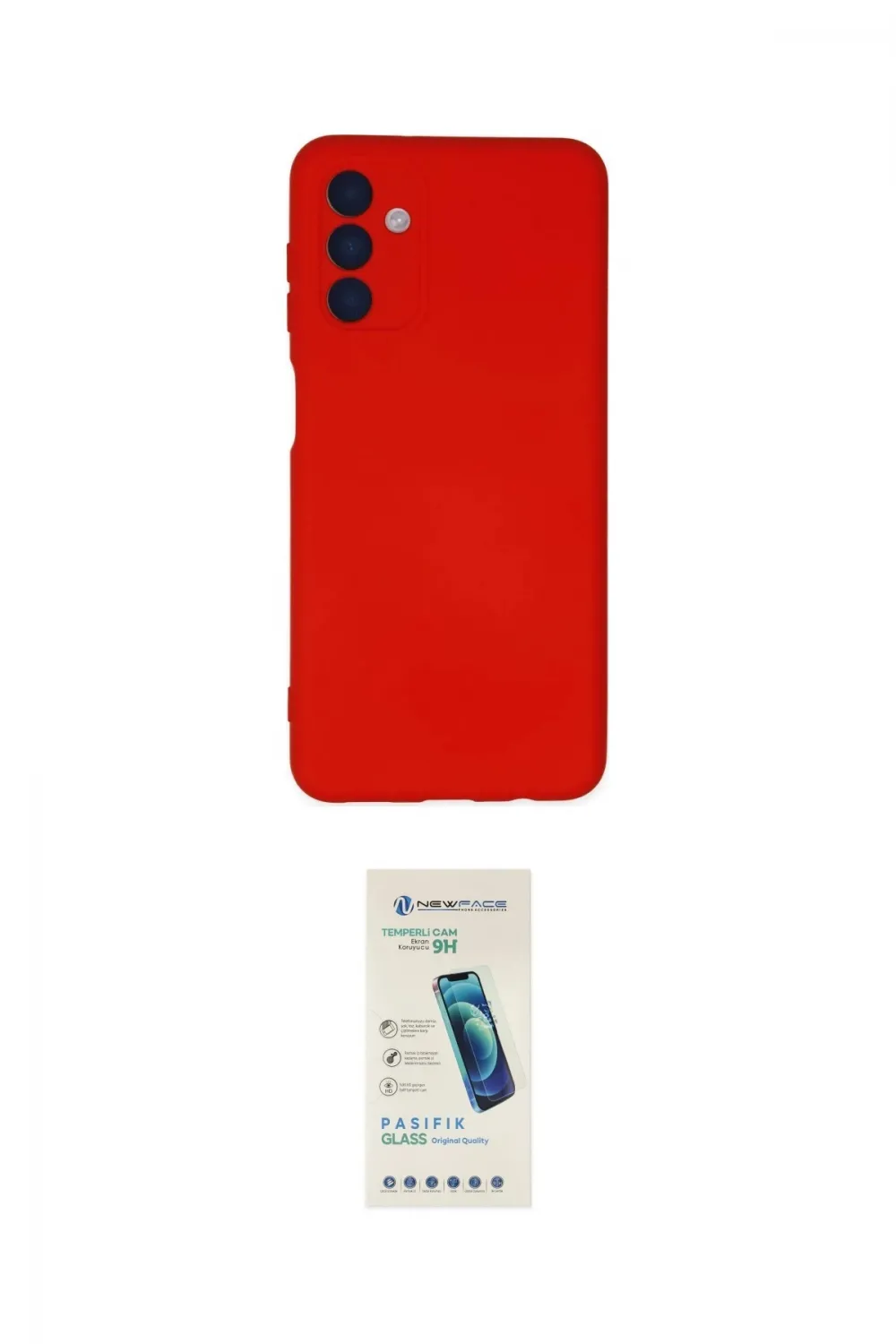 ieg™ Galaxy A04S Kılıf Ahenk Serisi - Şeffaf Pasifik Cam Ekran Koruyucu