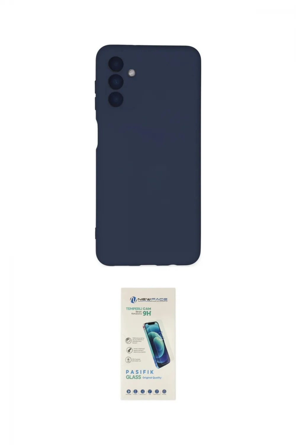 ieg™ Galaxy A04S Kılıf Ahenk Serisi - Şeffaf Pasifik Cam Ekran Koruyucu
