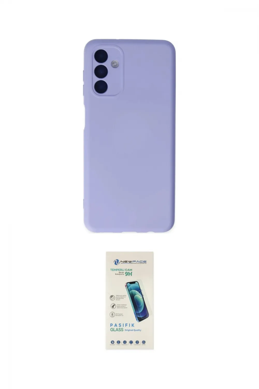 ieg™ Galaxy A04S Kılıf Ahenk Serisi - Şeffaf Pasifik Cam Ekran Koruyucu
