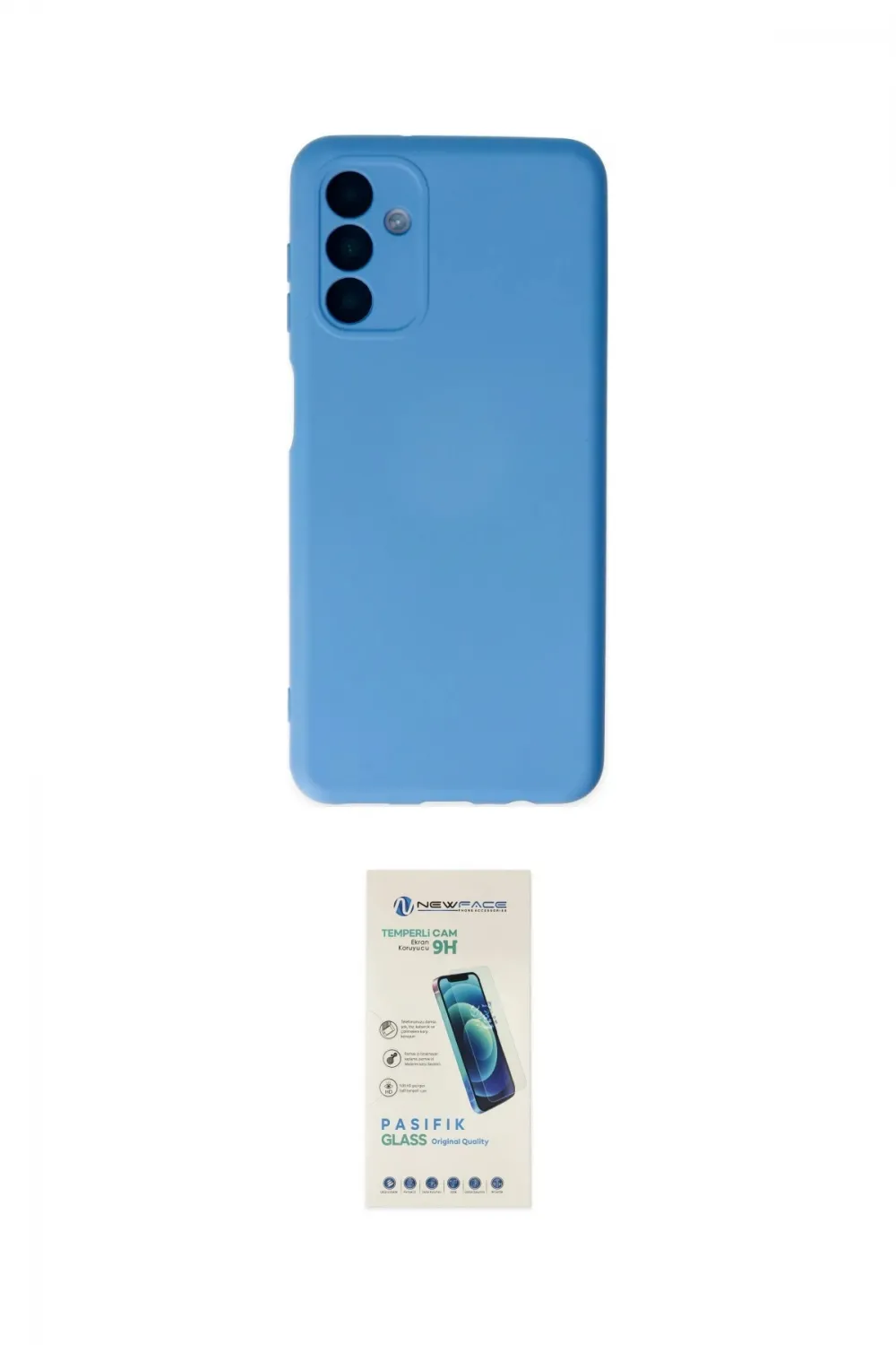 ieg™ Galaxy A04S Kılıf Ahenk Serisi - Şeffaf Pasifik Cam Ekran Koruyucu